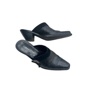 Coldwater Creek Leather Western Mules